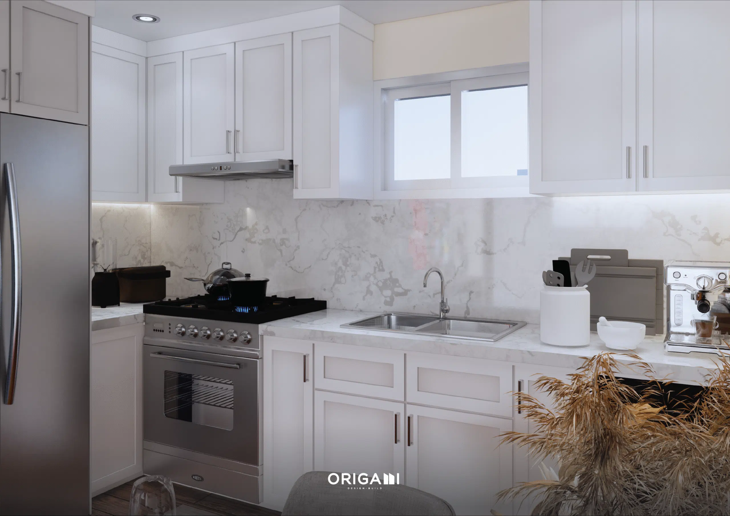 The Abode - kitchen camera with refregrator